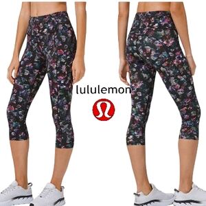 Lululemon Fast & Free High-Rise 19" Crop Legging Tight Activate Floral Multi 4